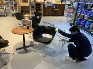 タイヤホイールカンパニー商談スペース、抗菌コーティング